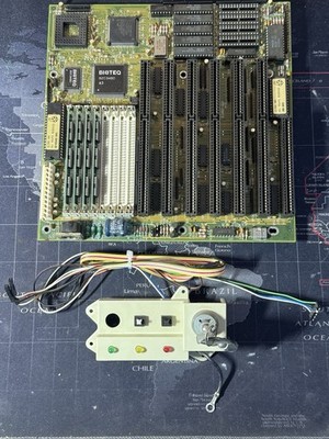 BIOTEQ (1989) C340-Q2 386DX AT ISA MOTHERBOARD w/ 82C3480 CPU & 4x GMM791000NS60