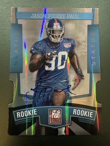 Jason Pierre Paul [Status Die Cut Autograph] #176 2010 Panini Donruss Elite card