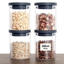 VINATO 4 Pezzi Barattoli Vetro Con Coperchio per Cucina - Set Ermetico in B Y0wo