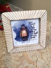 Picture Frame W Verse - photo, Farmhouse, Rustic, Distressed, Shabby Chic