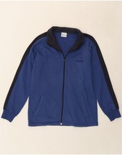 DIADORA Womens Tracksuit Top Jacket UK 10 Small Blue Colourblock Cotton CH05