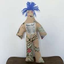 Floral print Dammit Doll 12" Stress Relief, Gag gift 