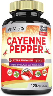 Cayenne Pepper Supplements Extract Capsules, 4 Months Supply with Ginger, Turmer