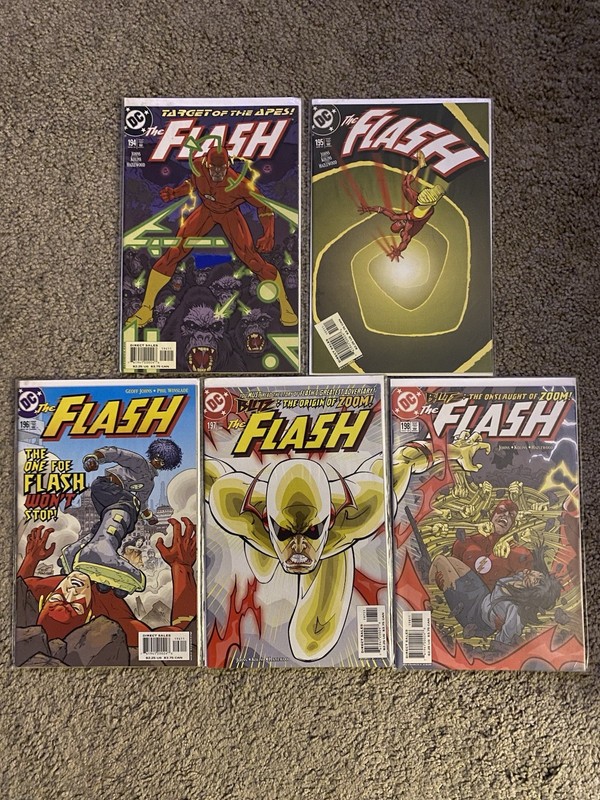 DC Comics The Flash #194-198 Modern Age Boarded Comic Book Lot 5 Issues