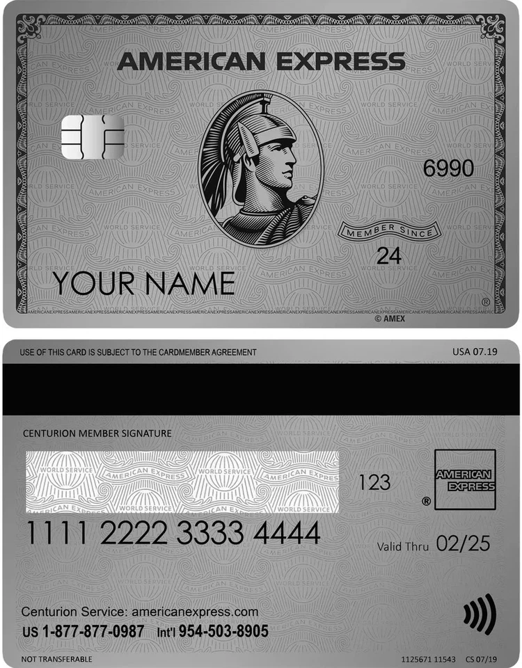 Amex Custom Platinum Card With Standard Chip Design - 2025 Novelty Design. - Image 2 of 4