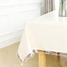 Clear Table Cover Protector Rectangle 60 x 90 Inch Transparent Oblong Tablecl...