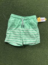 green and white striped Cat Jack swim trunks boys size 4/5