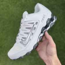 Nike Reax 8 TR Mesh White Metallic Silver 621716-108 Mens Size 11