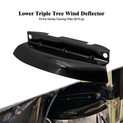 Schwarz Unten Gabelbrücke Windabweiser Für Harley Touring Street Road Glide 14+