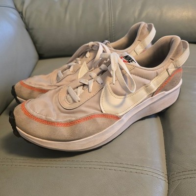 Nike Waffle Debut Mens Light Orewood Brown White Orange DH9522-100 Size 10.5