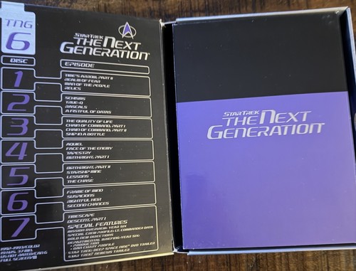 Vintage Star Trek The Next Generation TNG Season 6 DVD 7-Disc Box Set Complete - Afbeelding 3 van 4