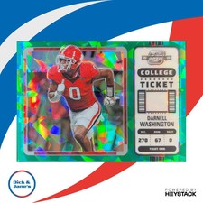 2023 Chronicles Draft Darnell Washington Contenders Optic Green Cracked Ice 1/6