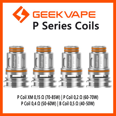 GeekVape P Series Verdampferköpfe - 0,15 Ω, 0,2 Ω, 0,4 Ω, 0,5 Ω Coils