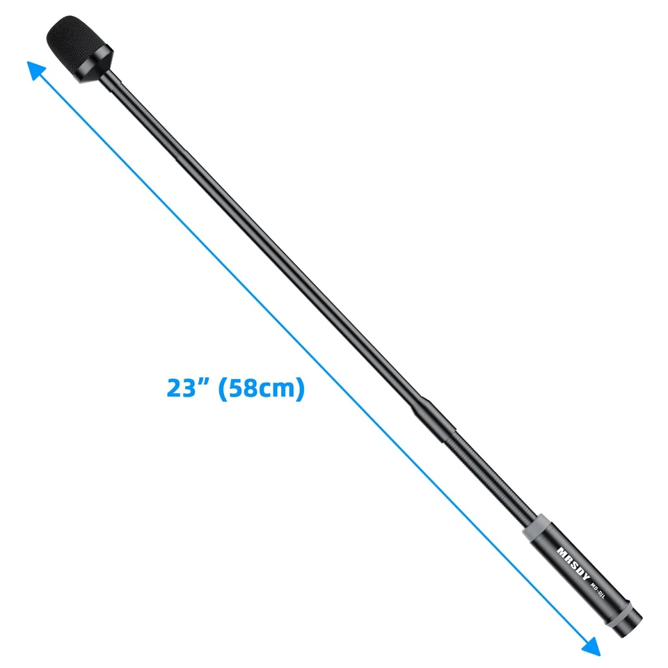 Gooseneck Microphone, 23 Inch DJ Microphone for Audio Mixer, Professional XLR... - Image 3 of 4