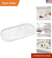 Bathroom Tray, Resin Oval Vanity Tray Countertop Organizer Toilet Tank Kitche...