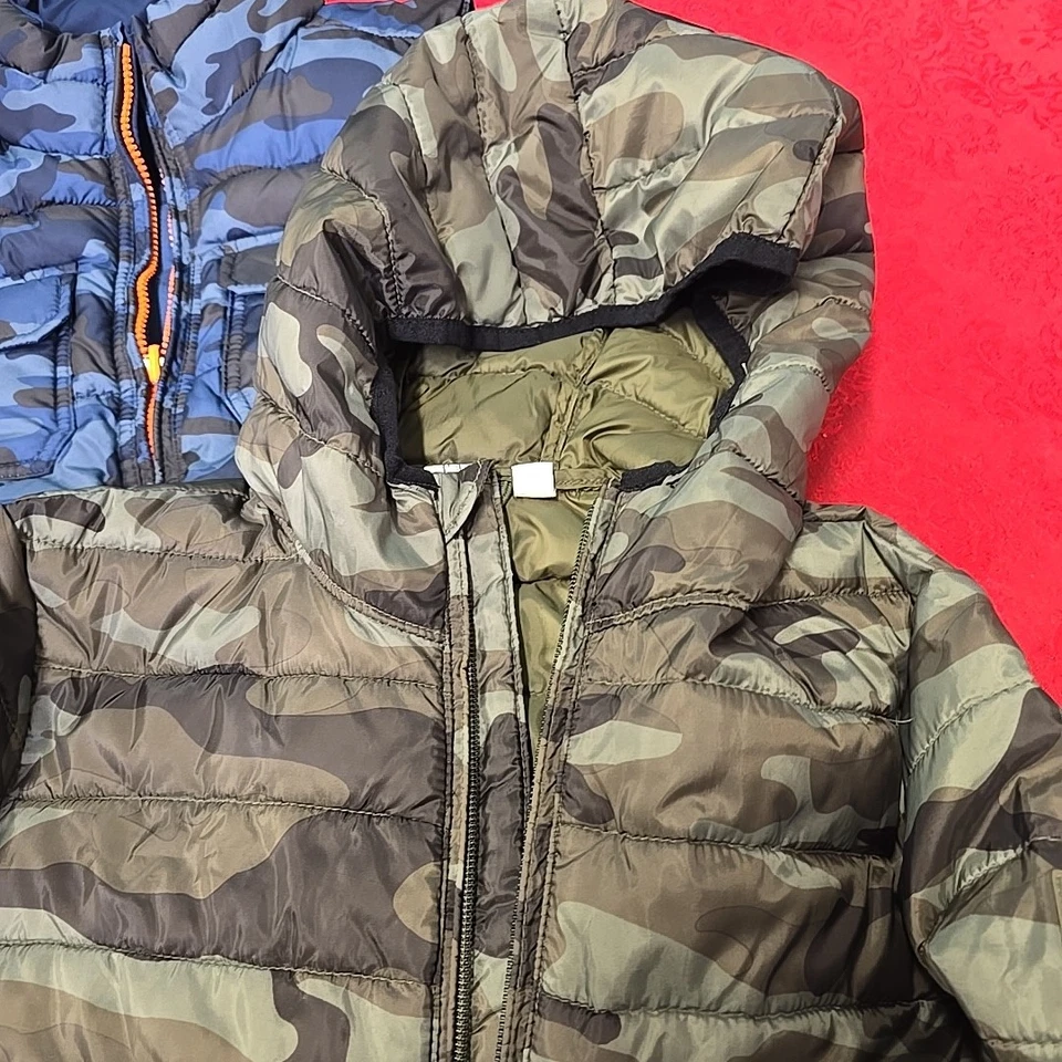 Chaqueta Gap Niños Jóvenes Niños Talla Grande Paquete 1 Abrigo Verde Camuflaje 1 Chaleco Azul Camuflaje Foto 4 de 4