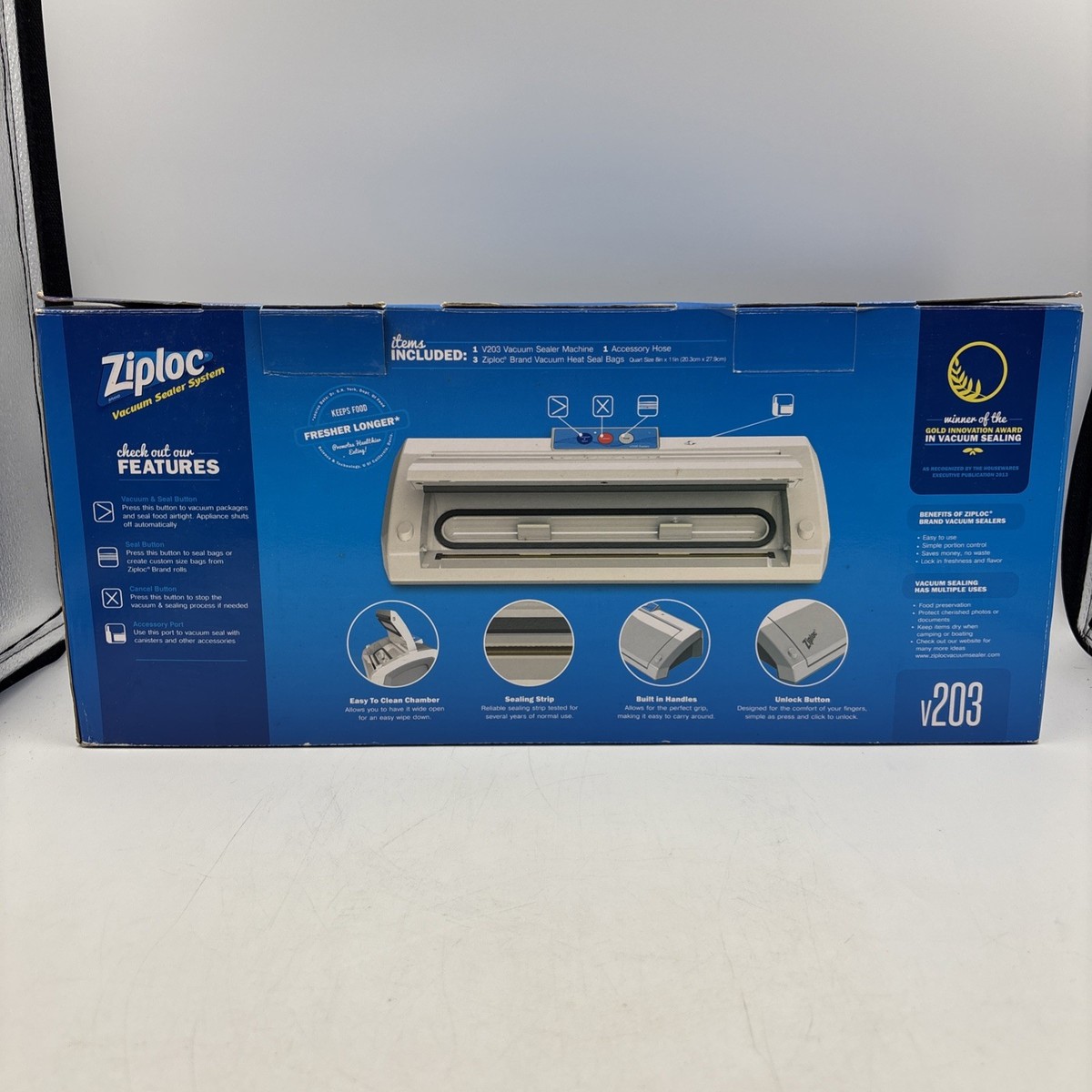 Vacuum Seal Ziploc Sealer Ziploc Vacuum Sealer V200 Series V203