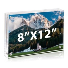 BP4U 8x12 Acrylic Picture Frames,Desktop Magnetic Photo Frames for Home Tabletop
