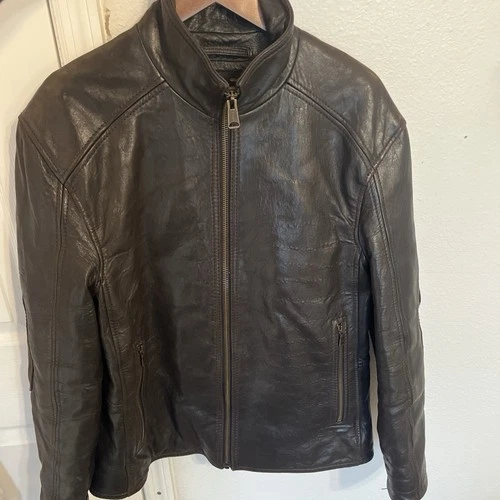 Marc New York Men's Brown Genuine Leather Jacket Size Men’s Medium - product listing photo