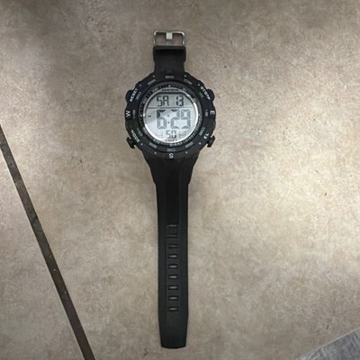 Armitron 330FT Digital Sport Watch Black Resin Strap 100m Alarm Chrono Backlight