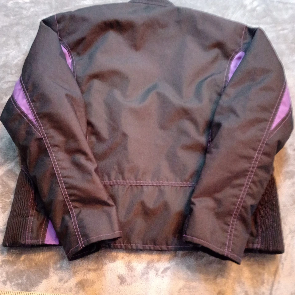 Chaqueta Zony Mujer Mediana Negra Púrpura Motocicleta Montar Moto Forro Extraíble Foto 3 de 4