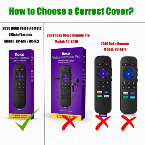 Glow Green Silicone Remote Cover for Roku Voice Remote with Lanyard - Picture 3 of 8