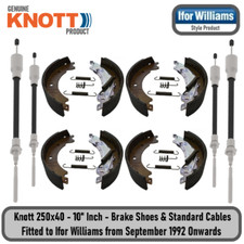 Genuine Knott Detachable Brake Cable and Shoe Kit for Ifor Williams LM146G