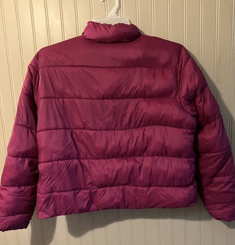 Girls Puffer Jacket Pink Long Sleeve Pockets Full-Zip Large (12-14) - Picture 2 of 10