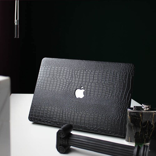 Black Crocodile PU Shell Case Cover For MacBook Air 13 15 Pro 13 14 15 16 - Picture 27 of 29
