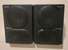 2 Vintage Sony Mega Bass Bookshelf Speakers Excellent Shape Rare