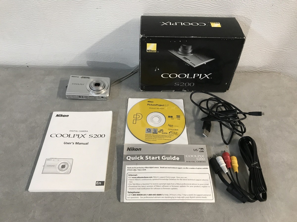 Nikon COOLPIX S200 FOR PARTS or Repair - Plus Accessories - See