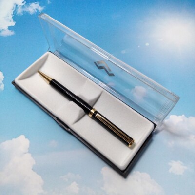Mario Valentino Ballpoint Pen Black And Gold With Case Free