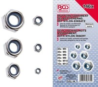 Bgs Sechskant-Muttern-Sortiment | Selbstsichernd | 146-Tlg.