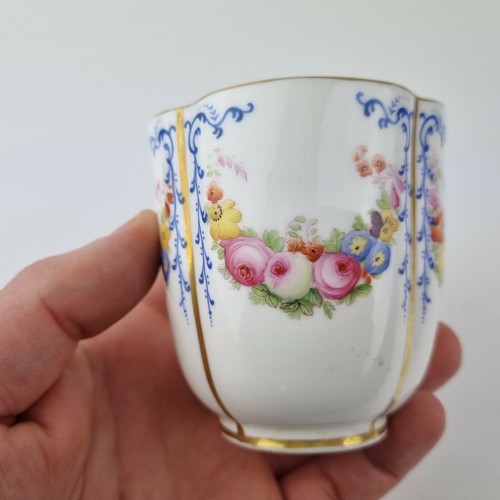 Antique 19th Century Copeland Spode Coffee Cup Decorated Flowers Pattern 8457 #1 - Picture 4 of 10