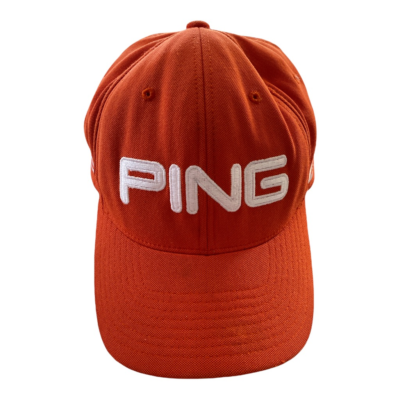 Ping Sensorcool I25 G25 Mens Golf Baseball Cap Orange Stretch Flex