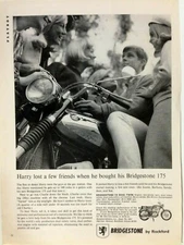 1966 Bridgestone 175 Motorcycle Print Ad