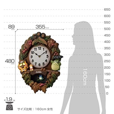 Rhythm Watch My Neighbor Totoro Melody Wall Clock M429 Totoro