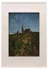 The Hill Of Monmartre Van Gogh A3 A4 Framed Print Picture