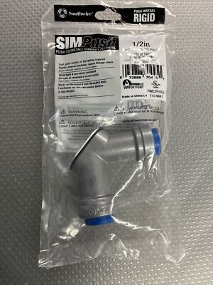 Southwire R-PE-050 Rigid and IMC Push Connect Rigid to Rigid Pull Elbow, 1/2 in