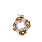 Sterling Silver Gold Plated White Checkerboard Cut Topaz Flower Pendant 10.6g — photo 1