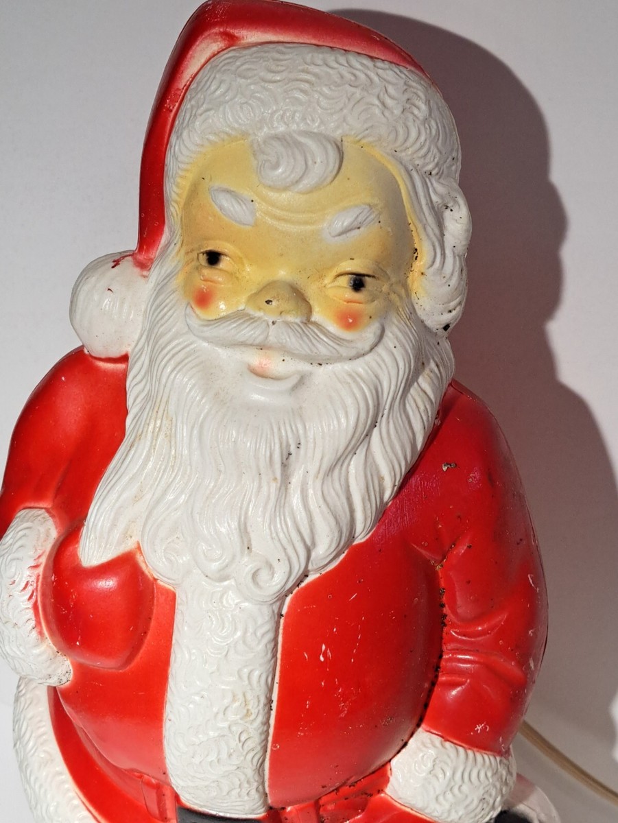 VTG 1968 Empire Santa Blow Mold 13 Inches Tall Light Cord Working