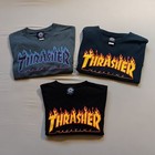 T-Shirt Lot (3) Shirts Thrasher Magazine/Skateboard Pre-owned Sz. - Sm. M. L. — photo 1