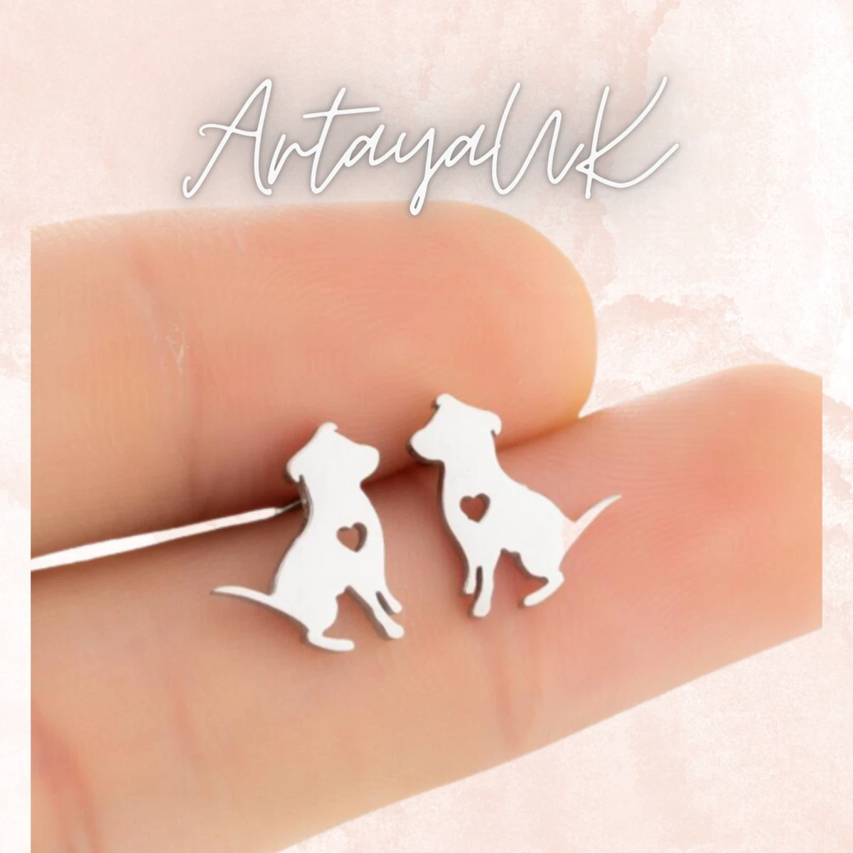 Dog stud earrings sale