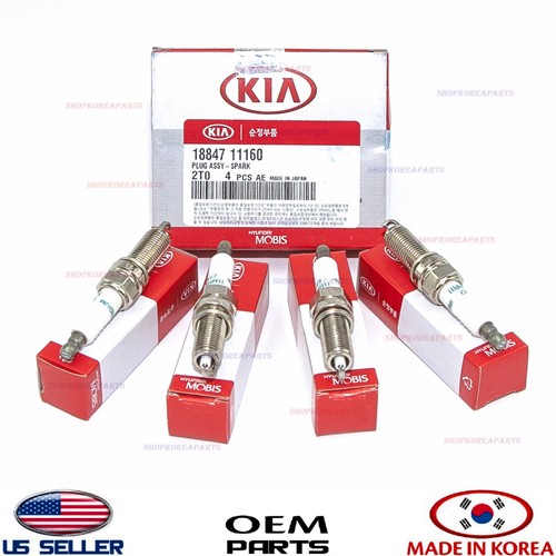 GENUINE Spark Plugs Set 4pcs OEM Hyundai Kia 2.4L 20112016 *See