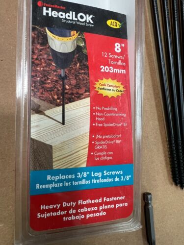 Fastenmaster HeadLok Wood Screws 8" FMHLGM008-12 With Bit - Picture 2 of 6