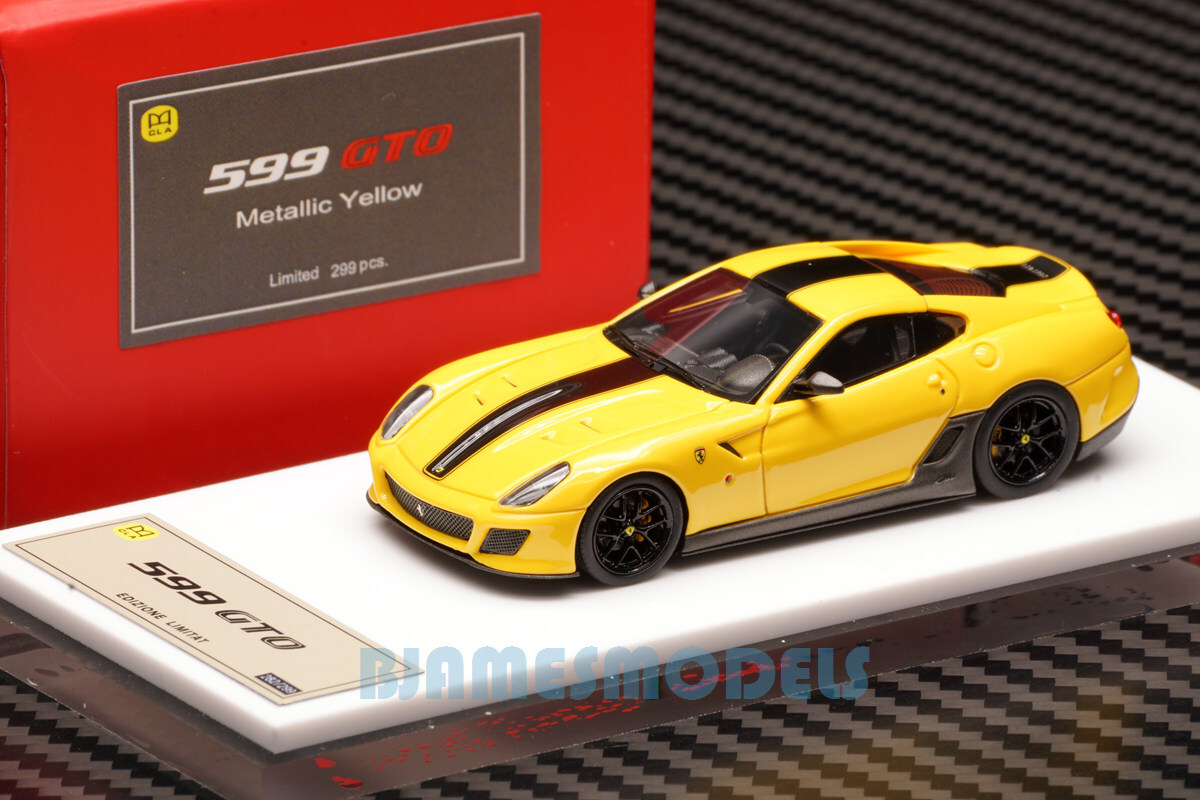 DMH 1/64 Ferrari 599 GTO Met Yellow Resin models limited | eBay