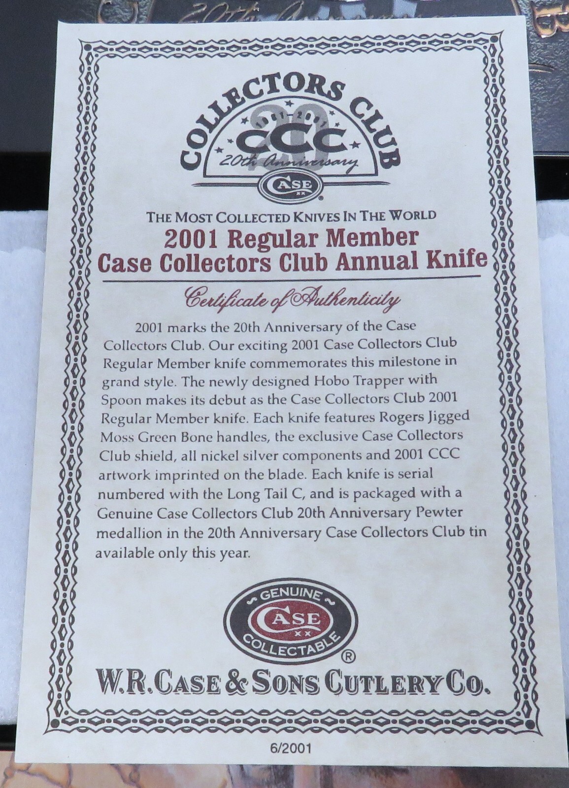 Case Hobo Trapper Knife 2001 3 Blade Take Apart Hobo Mint Complete AAA+