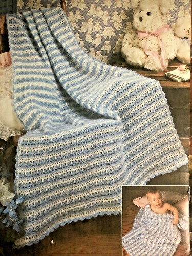 Crocheted Afghans for Baby Crochet Patterns Books 1 & 4 - Picture 3 of 6