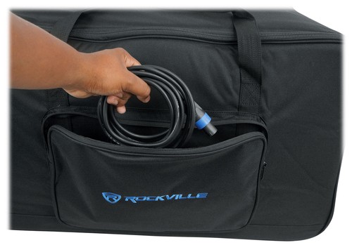 2) Rockville SB15 v2 Rolling Travel Bags+Wheels 4 Most 15" DJ PA Speakers+Stands - Picture 9 of 12