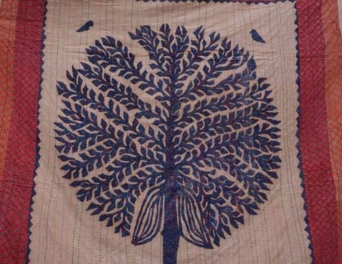 Manta Manta Bordada Kantha Patchwork King Throw Hecha a Mano 225x275cm - Imagen 27 de 52